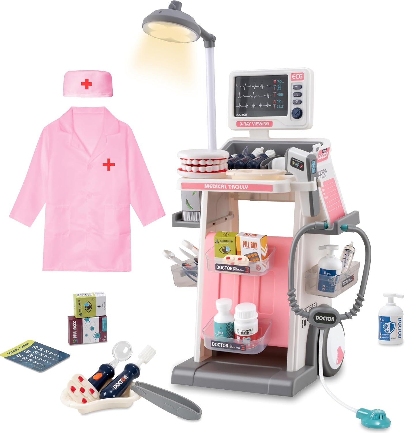 STEM Doctor Playset Doctor Kit for Toddlers 3-5 with Sound and Light Effects, Edical, Doctor Kit for Kids – Gifts of Educational Toys to Stimulate Children’s Imagination