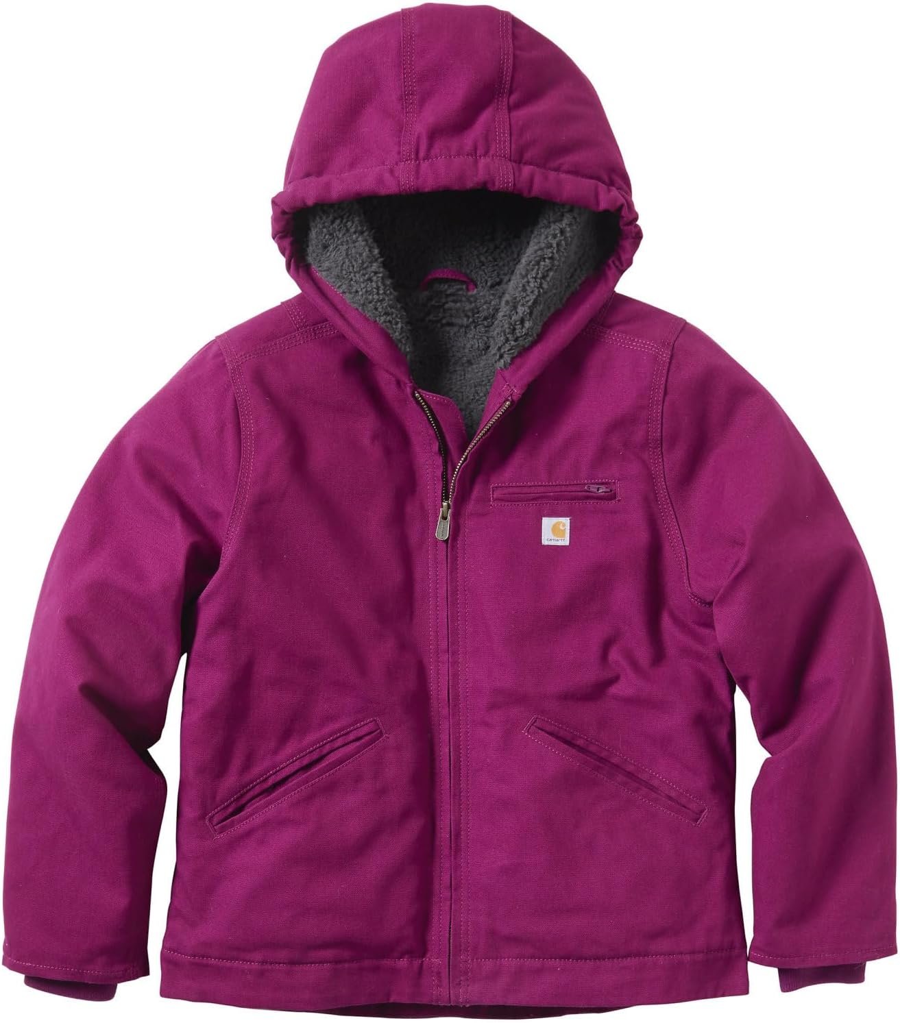 Carhartt Kid’s CP9547 Canvas Insulated Hooded Jacket – Girls