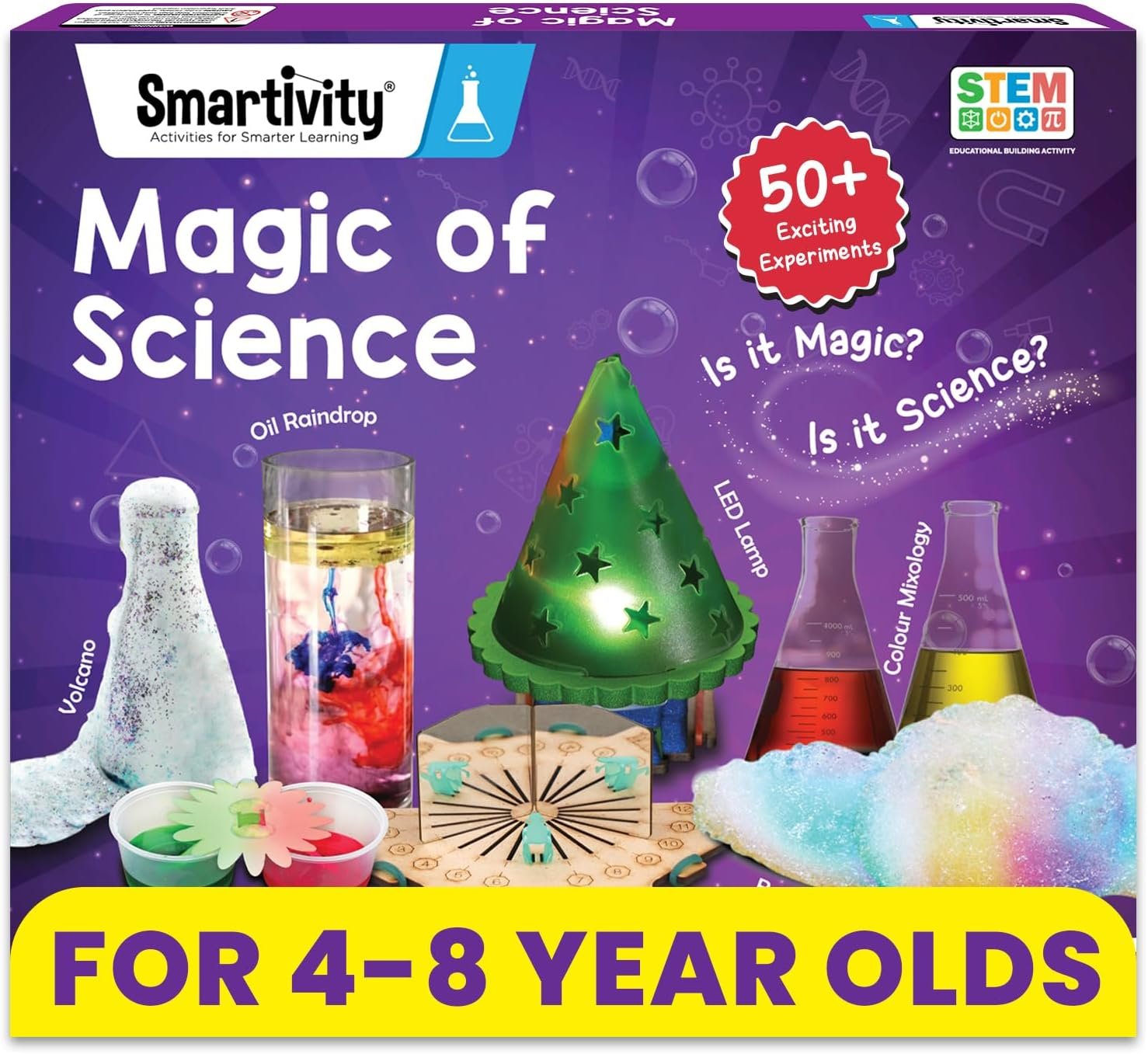 Smartivity Magic Science Kit for Kids Ages 4, 5, 6, 7, 8 Years | 50+ Amazing Science Experiments I Birthday Gifts for Boys & Girls | I Educational Toy for Kids Age 4-8 Years Old | 50+ Amazing Science Experiments | Educational STEM Toy | Birthday Gift for Boys & Girls Ages 4,5,6,7,8 Years