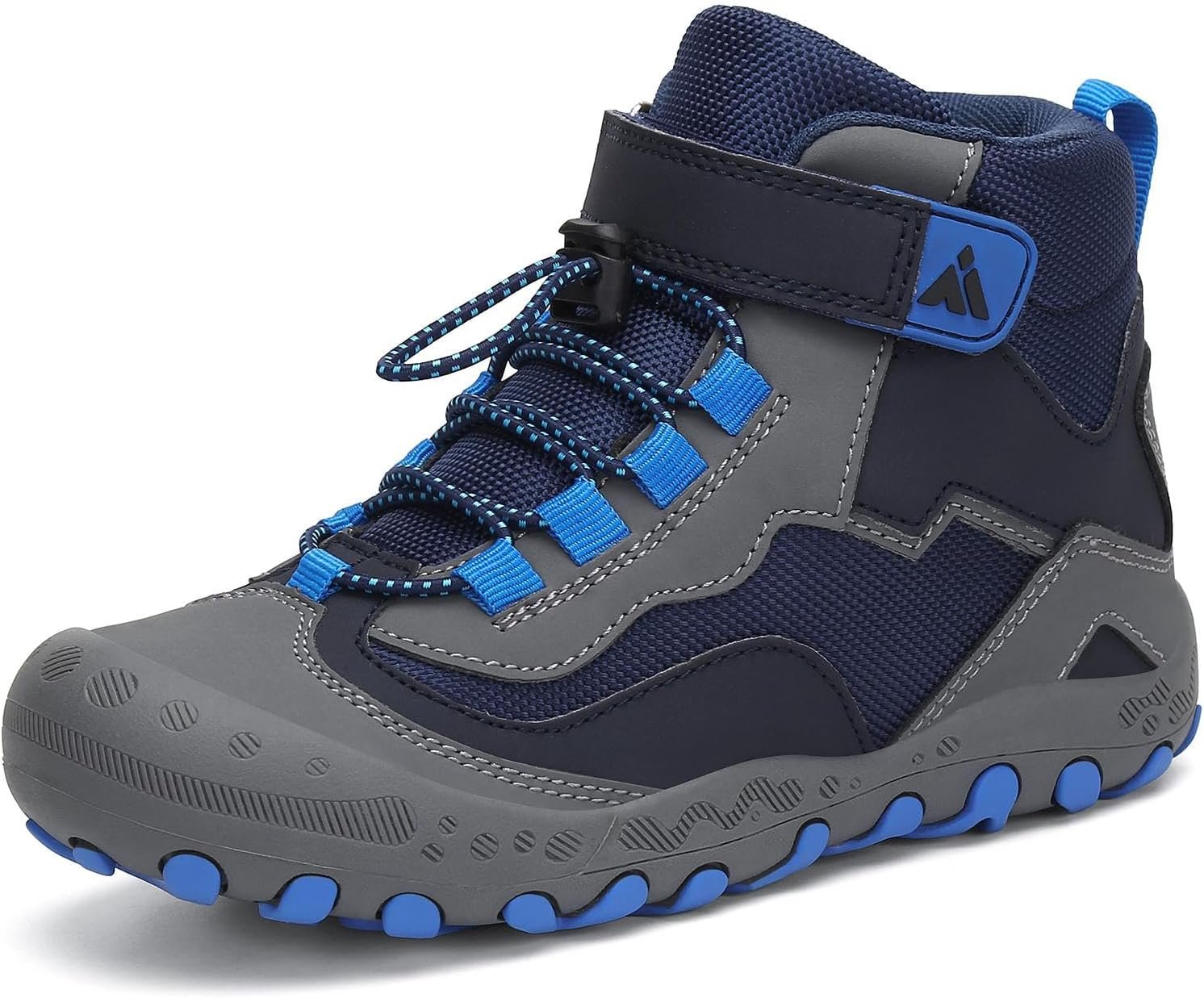 Mishansha Kids Water Resistant Hiking Boots, Boys Girls Anti Collision Anti-Skid Athletic Outdoor Adventure Trekking Shoes | Protective Toe, Adjustable Fit and Flexible Sole for Camping, School, Walking, Trekking, Trail Adventures and Everyday Wear