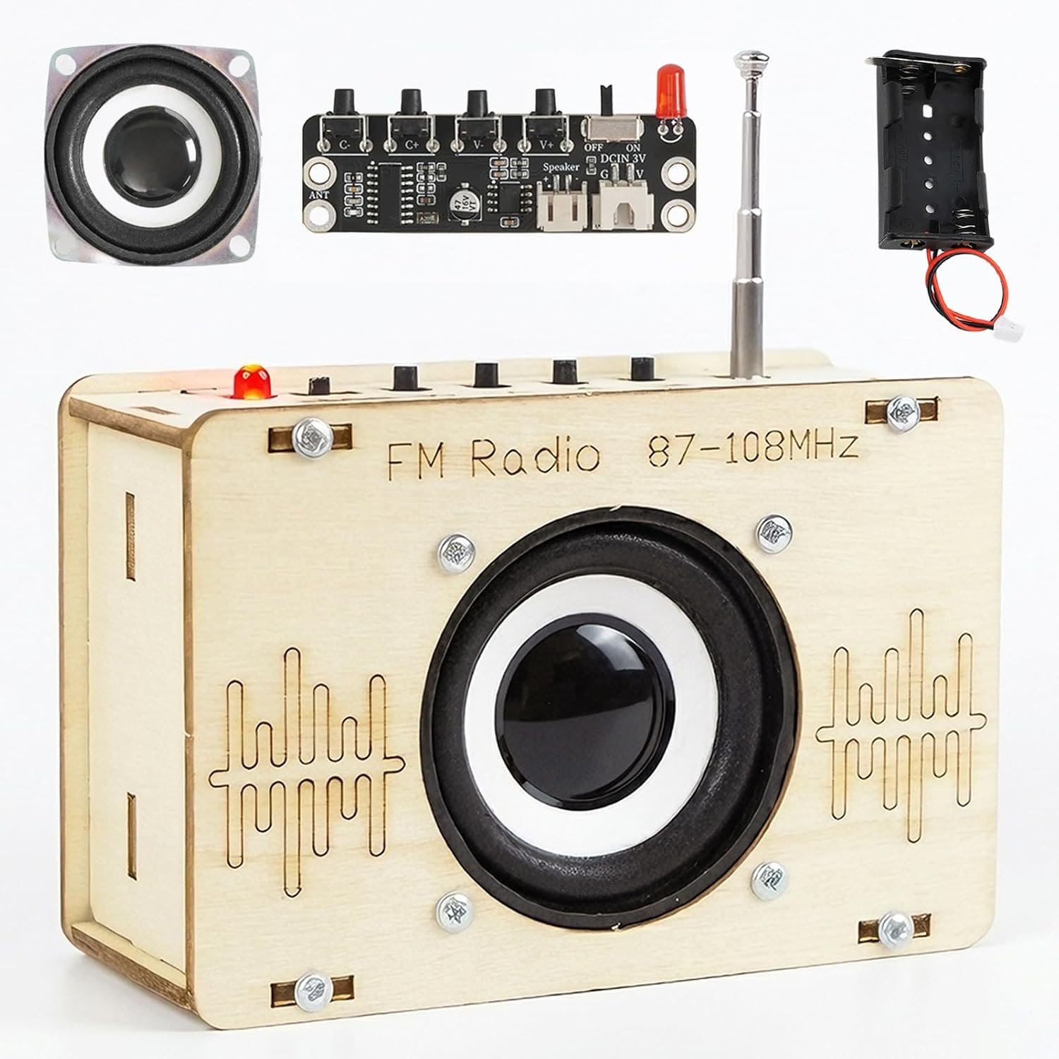 STEM Toys for Ages 6-8-13 Science Kits DIY Building Radio Cool Stuff for Kids Gadget Birthday Gifts for 7 9 11 12 14+ Year Old Boys Girls Teen Circuit Engineering Electronics Project Activities