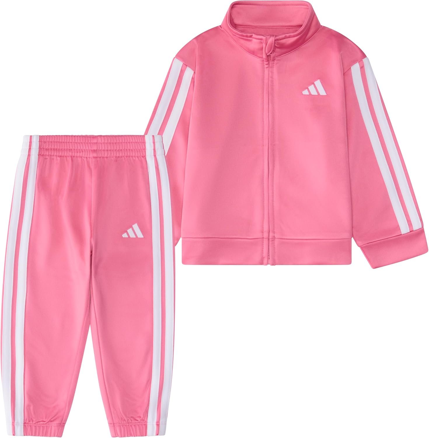 adidas Baby Girl’s Zip Front Classic Tricot Jacket and Joggers Set