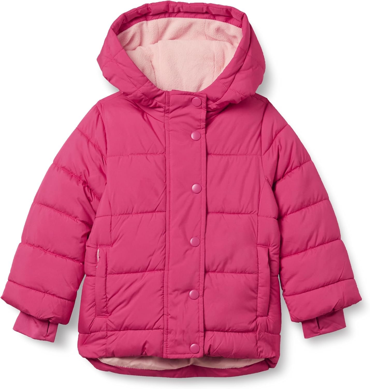 Amazon Essentials Girls and Toddlers’ Heavyweight Hooded Puffer Coat, Water-Resistant