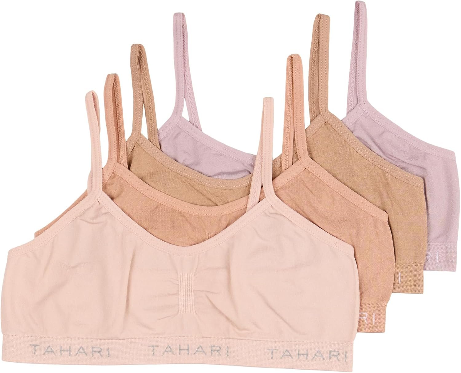 Tahari Girls’ 4-Pack Seamless Bralette Set