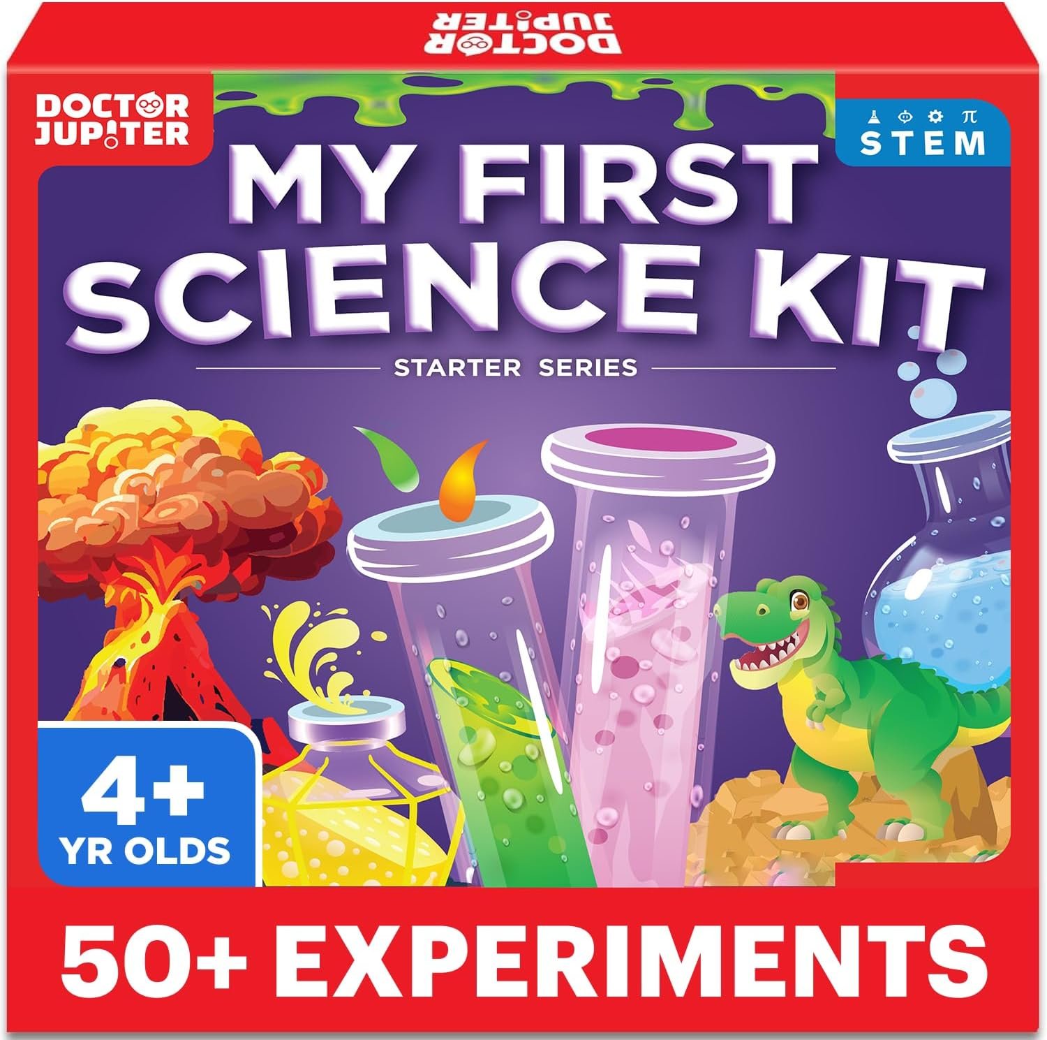 Doctor Jupiter My First Science Experiments Kit for Kids Ages 4+ | Birthday Gift Ideas for Boys & Girls 4, 5, 6, 7, 8 Year Olds, Science Kits for Kids Ages 5-7, STEM Educational Toys