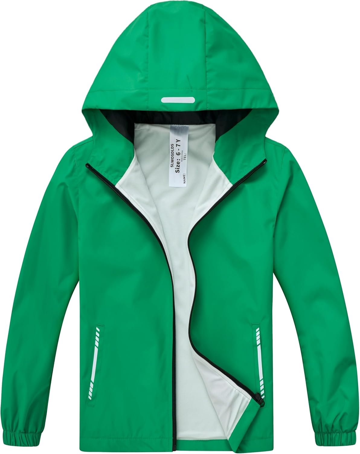 Boys Girls Waterproof Rain Jacket Lightweight Windbreaker Hooded | Soft Lining, Easy to Fold, Perfect for School & Outdoor Activities