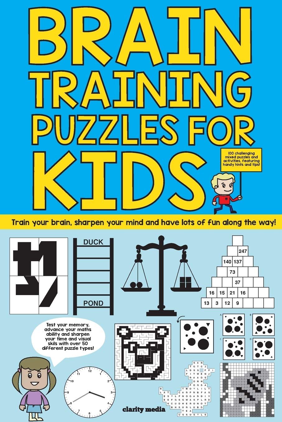 Brain Training Puzzles For Kids: 100 of the best brain teasers with over 50 puzzle types