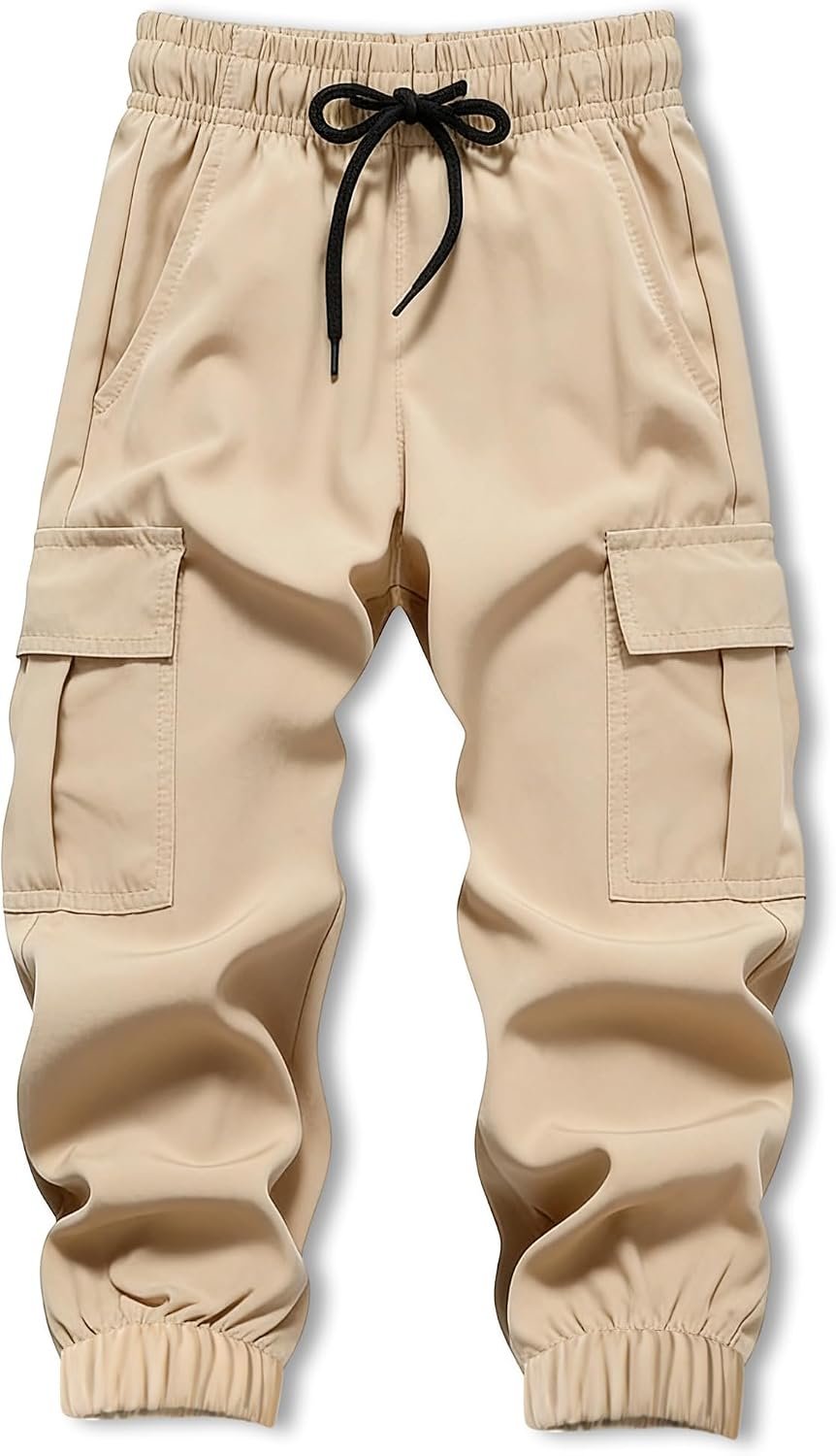Toddler Boy Pants Joggers Sweatpants for Baby Boys Soft Casual Cargo Pants with Drawstring