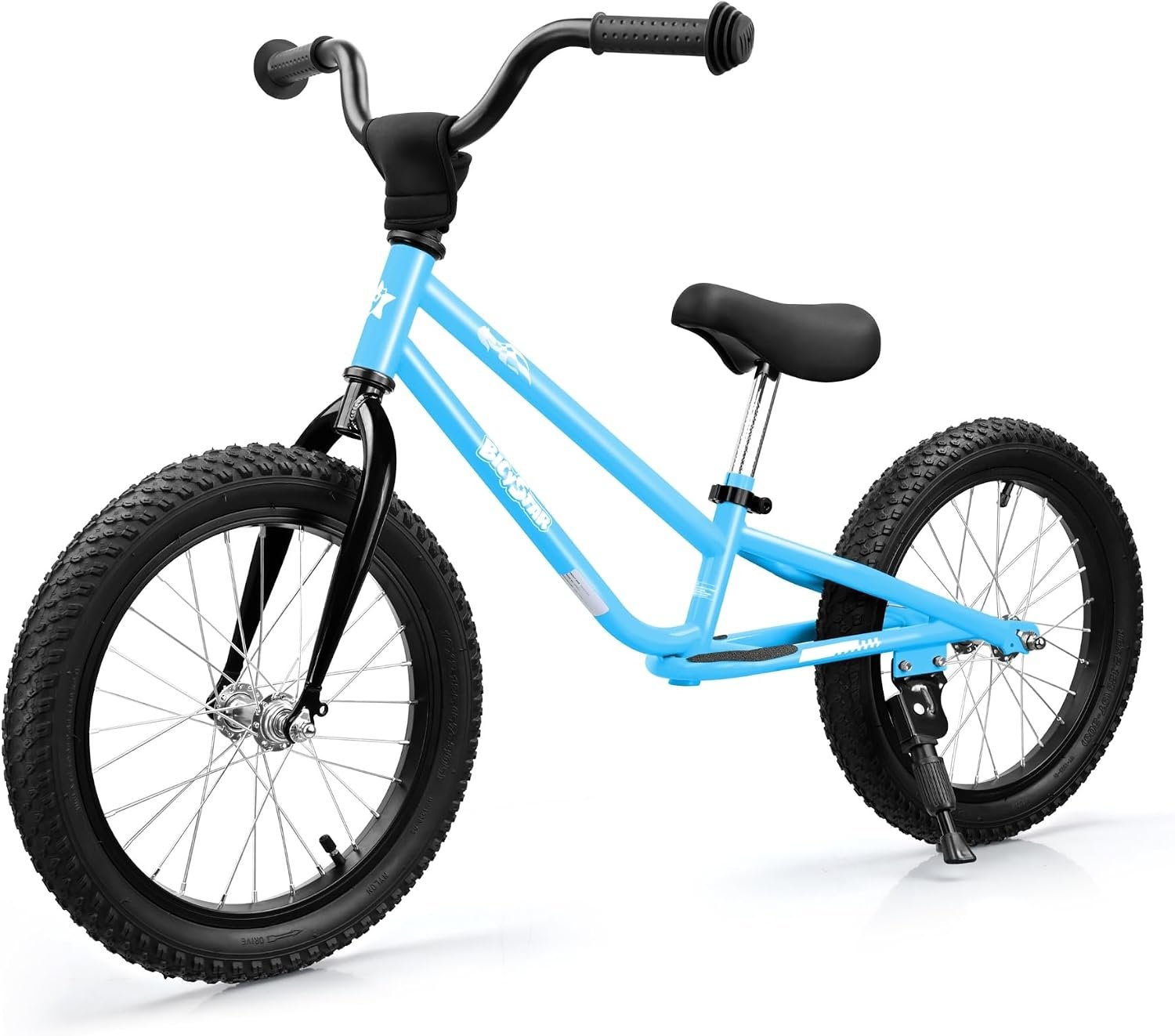 bicystar 16 Inch Balance Bike for Kids BMX Air Tires 5-8 Years Blue | Lightweight 12 lb frame, adjustable seat & handlebars, builds confidence, smooth outdoor riding, 8-year warranty