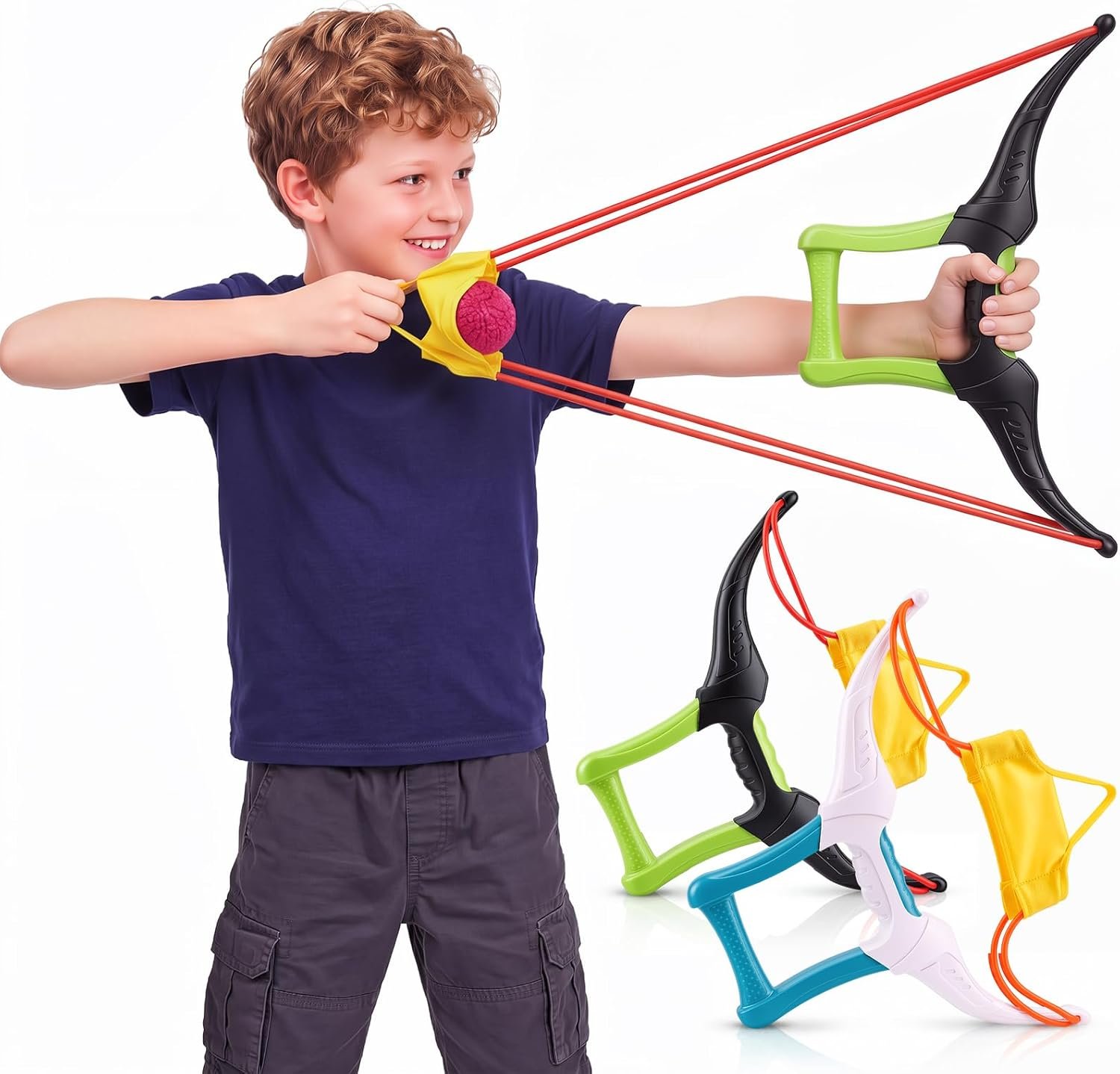 2 Pack Water Balloon Launcher Slingshots Large Summer Balloon Slingshots Outdoor Launcher Play Toy Portable Party Gift for Kid Adult Backyard Beach Pool Water Game(Black White)