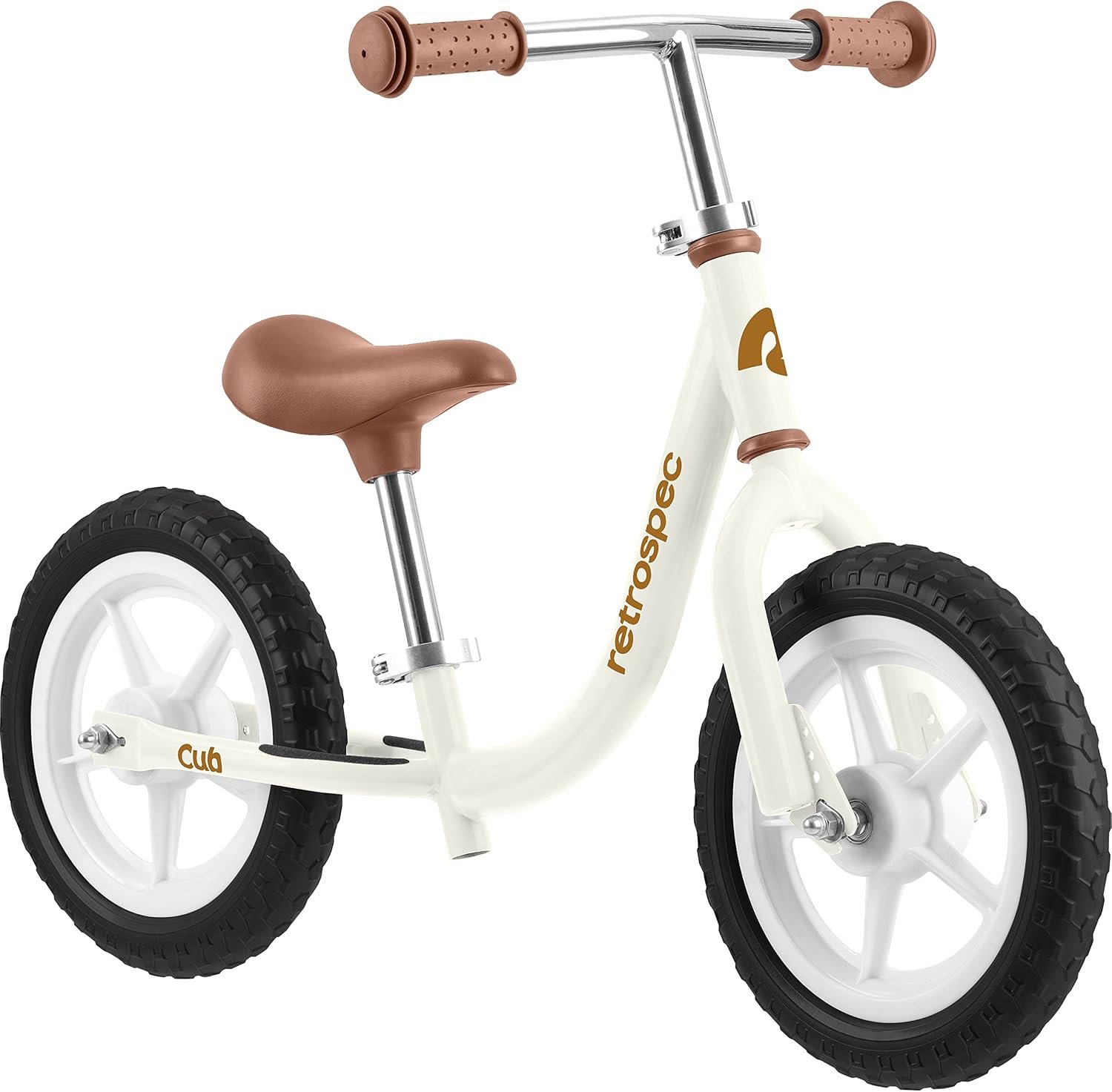 Retrospec Cub Toddler Balance Bike for Ages 18 Months – 3 Years – 12in No-Pedal Beginner Bicycle with Adjustable Seat, Puncture-Proof Tires & Safe Low Frame Design