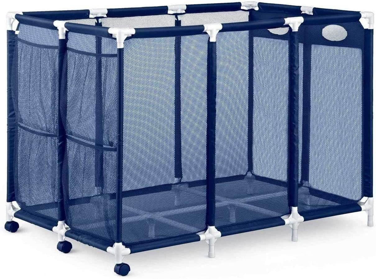 Rolling Pool Toy Storage Cart Bin – XX-Large | Perfect Contemporary Nylon Mesh Basket Organizer For Your Goggles, Beach Balls, Floats, Swim Toys & Accessories
