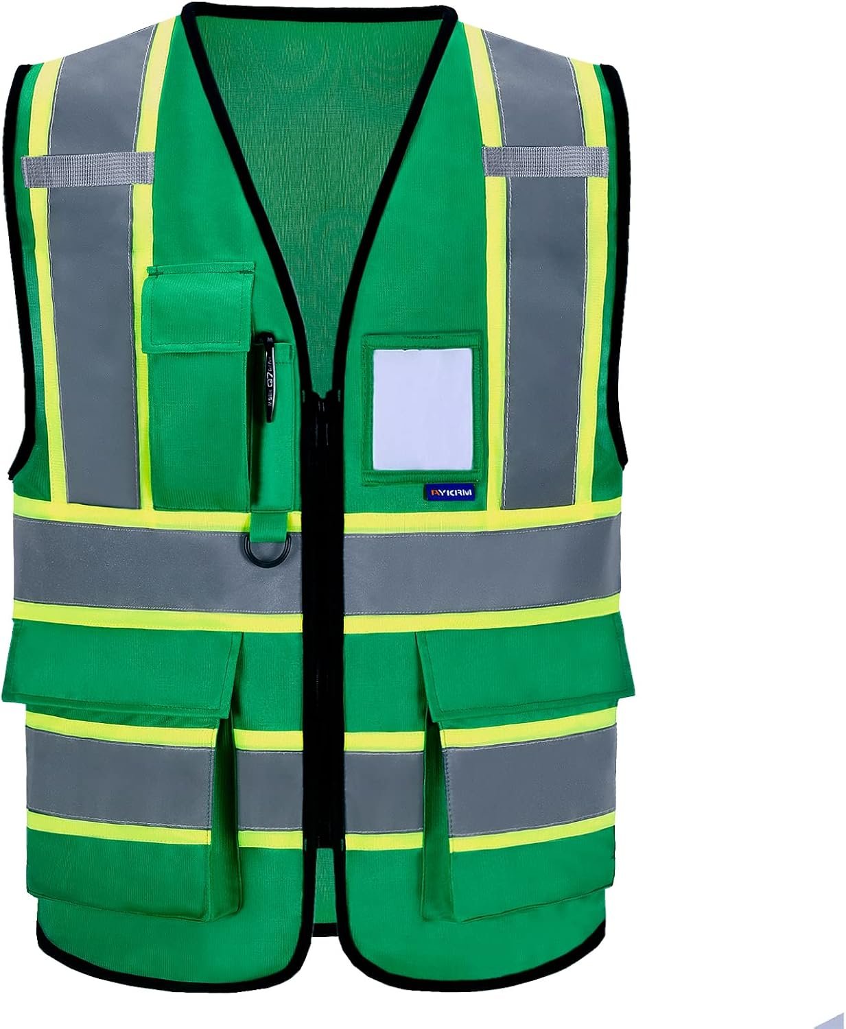 AYKRM 11 color High Vis Reflective Safety Vest for Women Men Pocket Zipper ANSI/ISEA Standard
