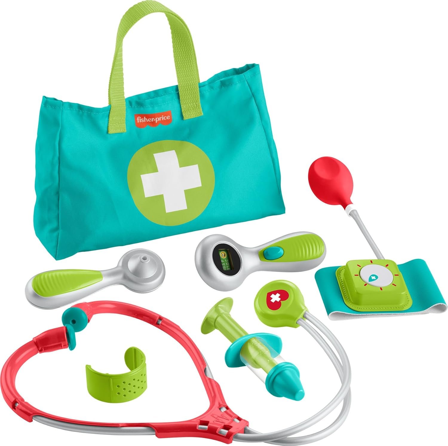 Fisher-Price Preschool Pretend Play Medical Kit 7-Piece Doctor Bag Dress Up Toys for Kids Ages 3+ Years | Preschool Pretend Play, Dress Up Toys for Toddlers & Kids Ages 3+ Years
