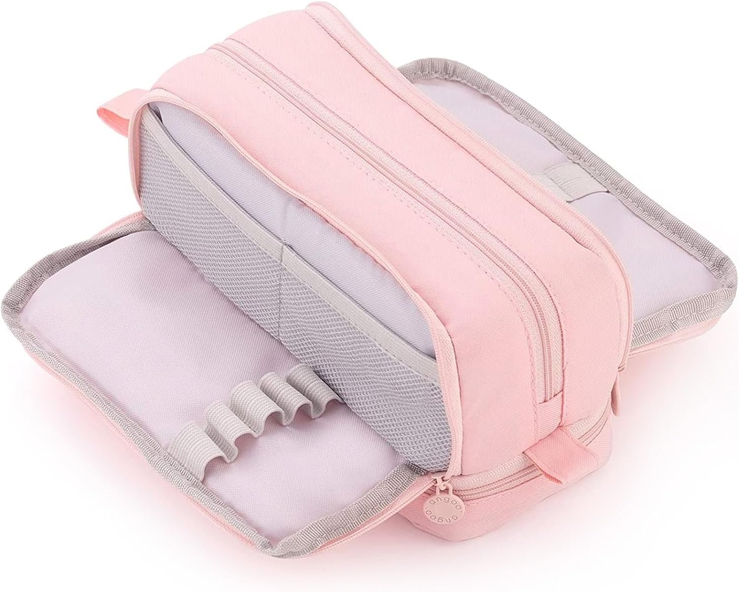 CICIMELON Large Capacity Pen Pencil Case with 4 Compartments, Multi-Slot Pencil Pouch Bag Aesthetic School Supplies Organizer for Teen Girls, Women, Adults (Pink)