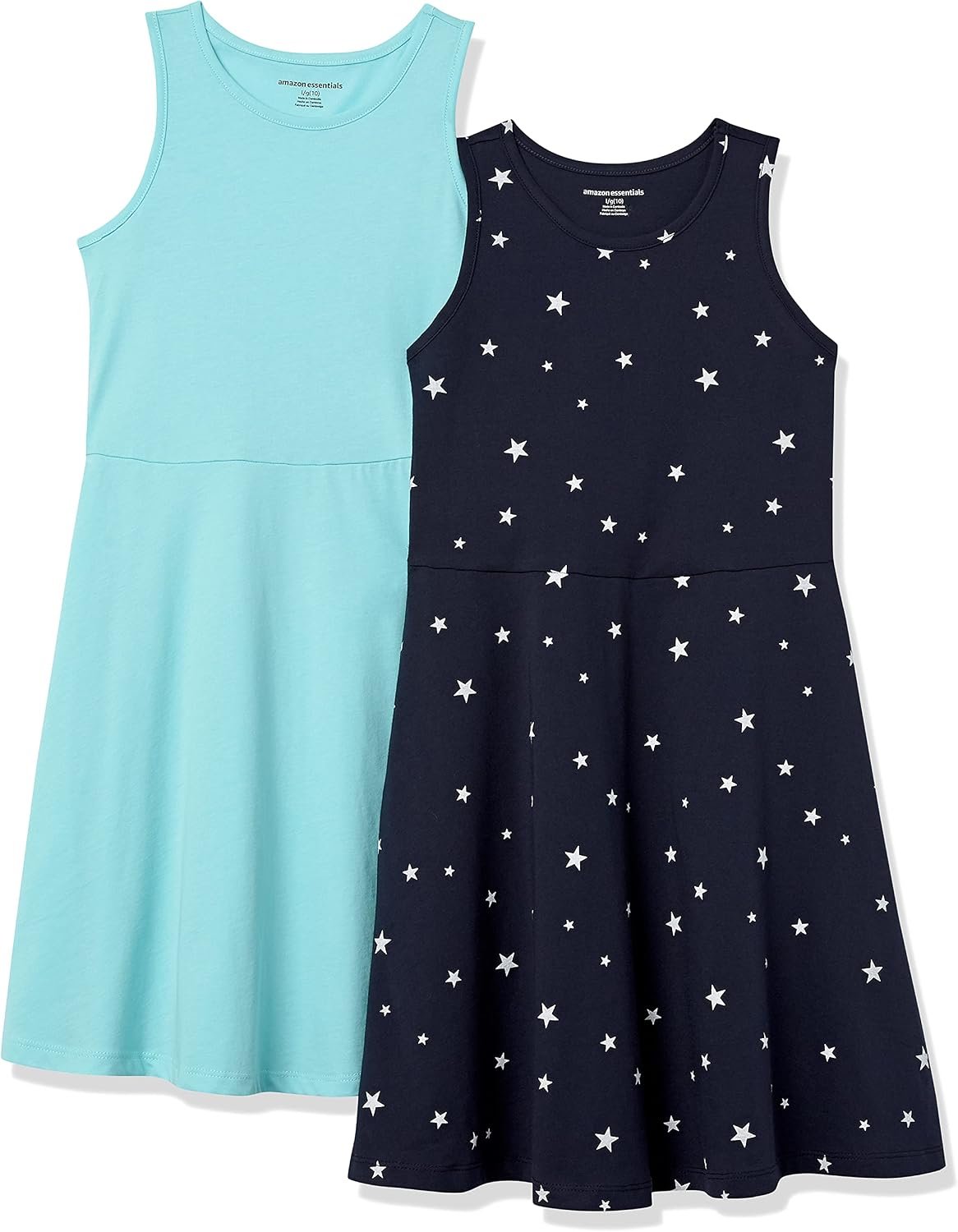 Amazon Essentials Girls and Toddlers’ Knit Sleeveless Fit and Flare Tank Play Dress