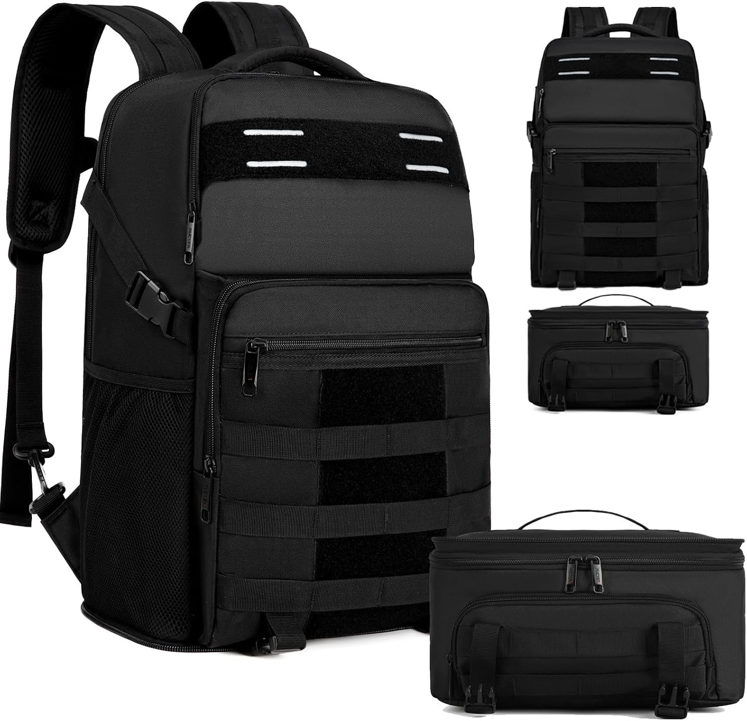 RUCYEN Lunch Backpack, Insulated Cooler Backpack Removable Lunch Box for Men Women, 15.6 Inches RFID Blocking Laptop Backpack Lunch Bag for Work Travel Black