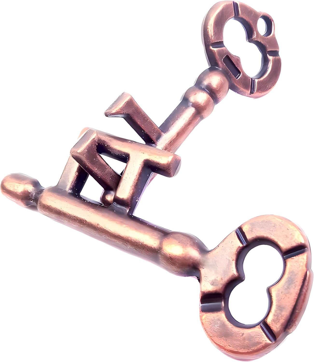 Traditional Metal Brain Teaser – Classic Puzzle Toy for Logic & Skill Development (Keys) | Metal, keys interlocking design, logic and patience, durable, for kids adults, IQ puzzle, group play