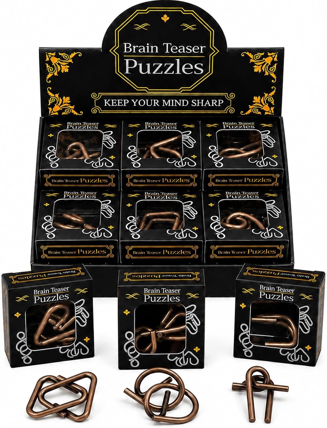 24 Pcs Brain Teaser Puzzles for Kids Teens Adults – Metal Puzzles 3D Puzzle Game Toys for Adults Teens Kids – Metal Unlock Interlocking Puzzle Adult IQ Education Smart Toys