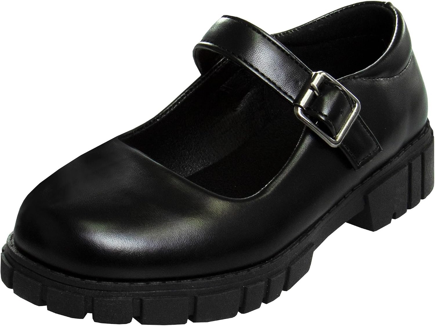 French Toast Girls Round Toe Ankle Strap Maryjane School Shoes – Mary Jane Chunky Platform Oxford Dress Shoe Pumps – Black/Navy/Brown (Size 12-5 Little Kid/Big Kid)