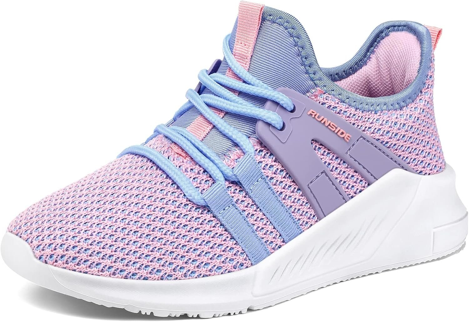 RUNSIDE Girls Tennis Shoes Lace-up Running Sneaker for Kids | Lightweight Breathable Running Athletic Toddler/Little Kid/Big Kid
