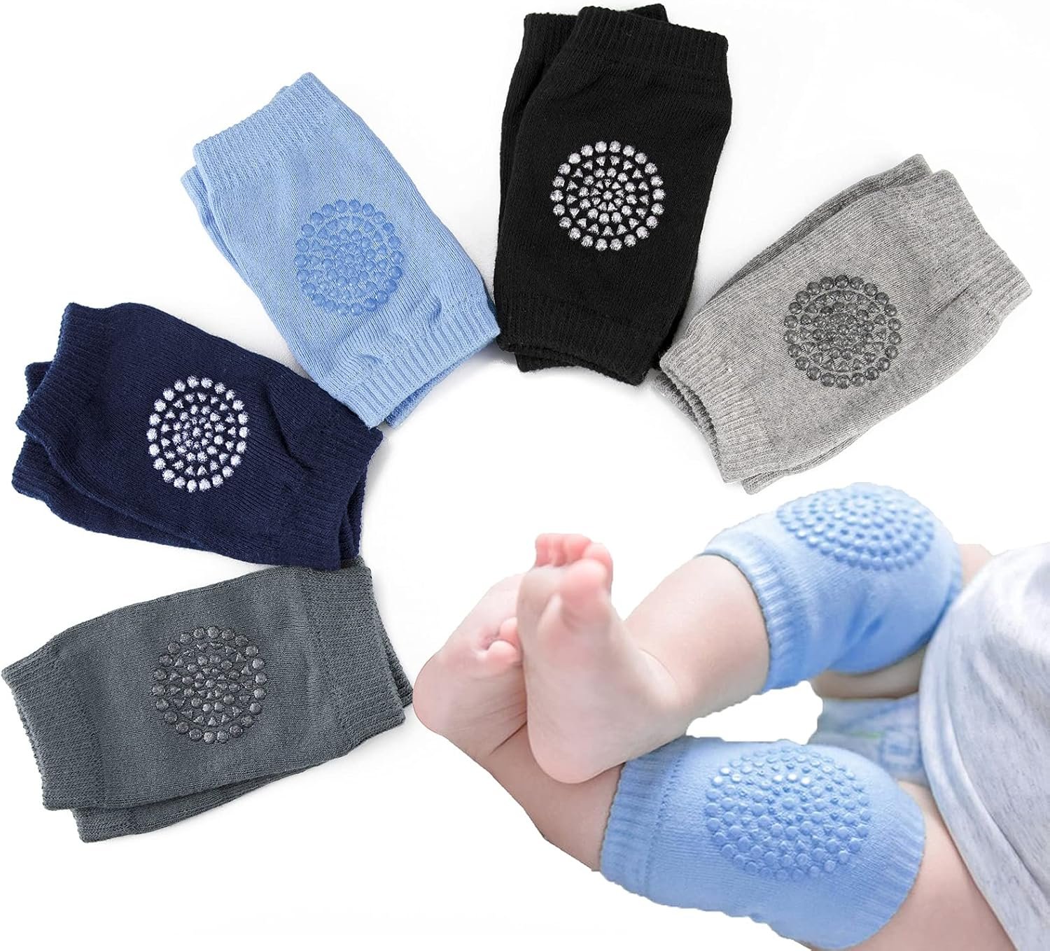 Baby Knee Pads for Crawling Baby Knee Protectors | Anti Slip Unisex, Toddler Knee Pads Gift Ideal for Kids Baby