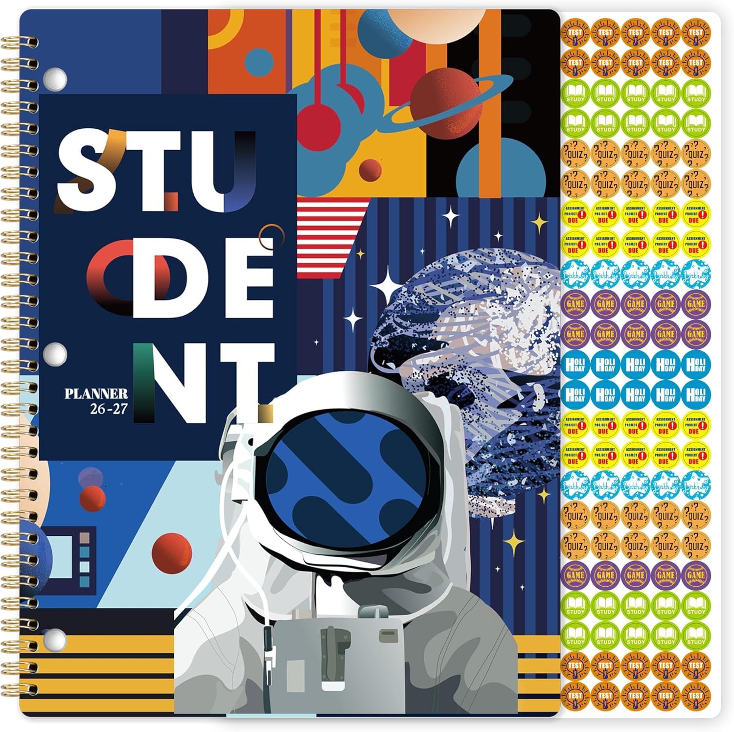 Student Planner 2026-2027 – July 2026 – June 2027, Academic Planner | Weekly & Monthly Pages, Stickers, Calendar Reference, Premium Paper, Notes Section, Contacts, Perfect for Middle High School