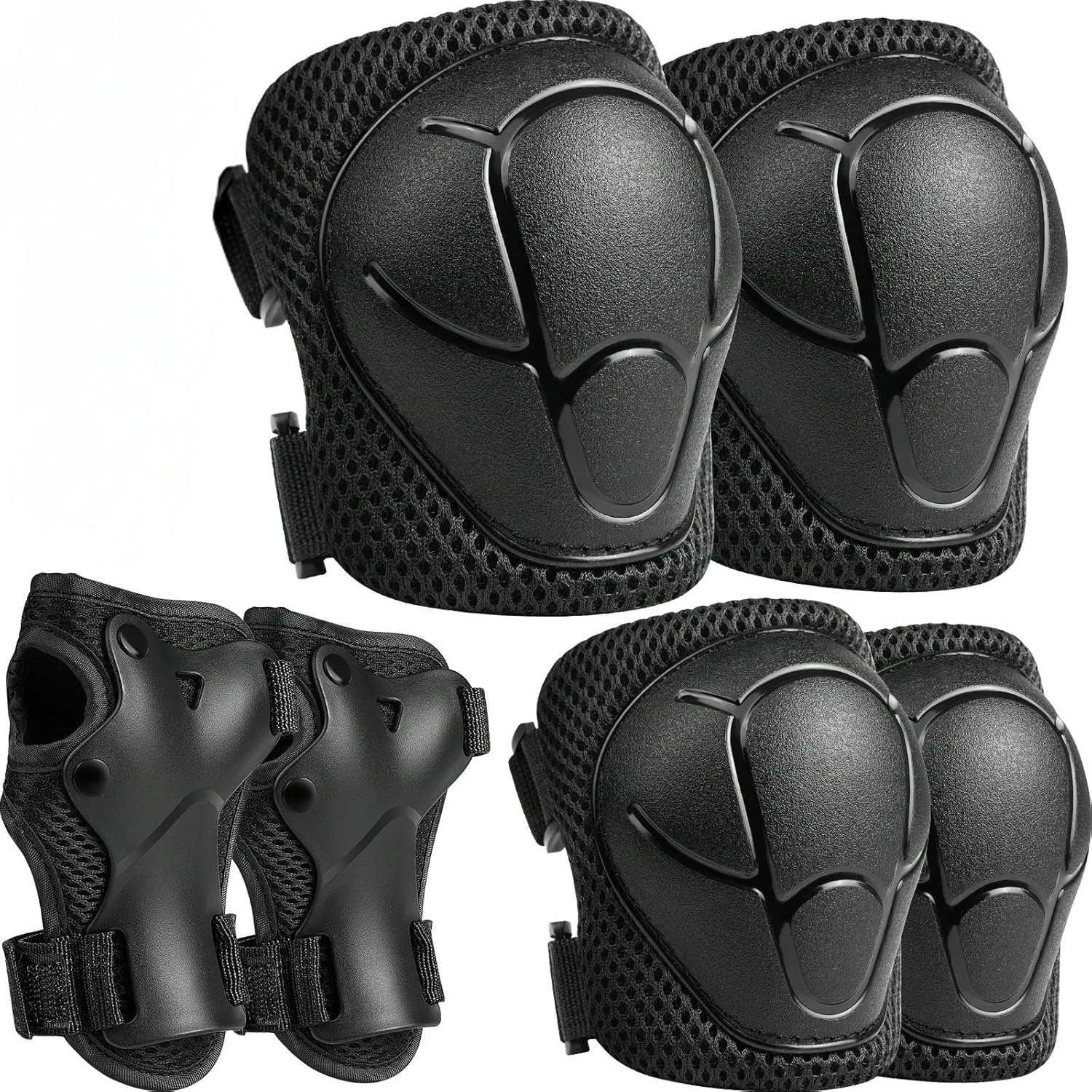 Kids Protective Gear Set, Knee and Elbow Pads with Wrist Guards for Ages 3-8 Year Toddler, 3 in 1 Enhanced Material Protective for Skating Cycling Bike Roller Scooter, Includes Organizer Bag