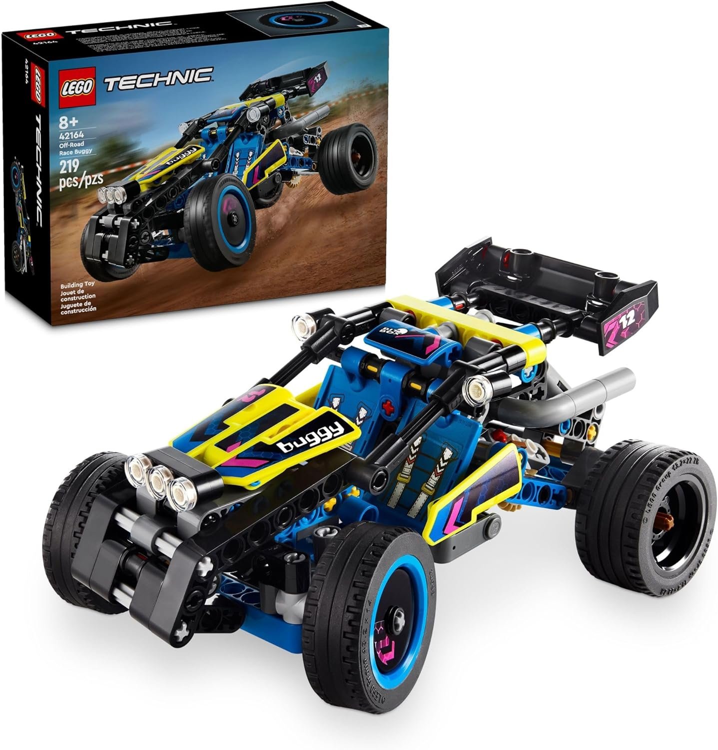 LEGO Technic Off-Road Race Buggy Toy Car – Building Set for Boys & Girls, Ages 8+ – Race Car W/Detailed Features – Gift for Birthdays – 42164