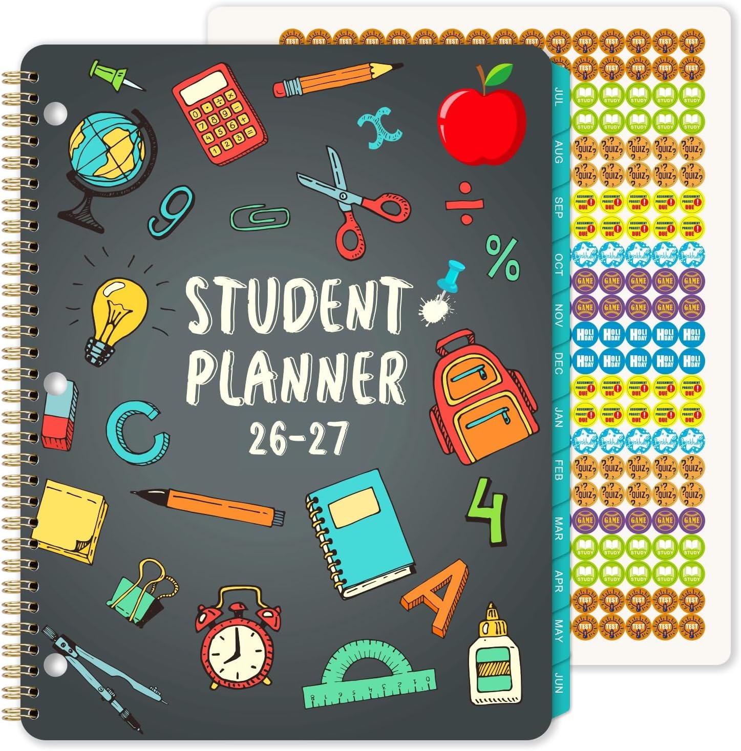 Student Planner 2026-2027 – Academic Year School Planner 2026-2027, July 2026- June 2027, 9″ x 11″, Note Pages & Back Pocket