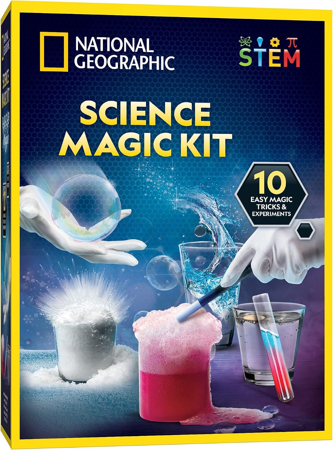 National Geographic Magic Chemistry Set with 10 Tricks for Kids Ages 8-12 | Science Experiments, STEM Projects, Science Toys, Hands-On Learning, Magic Tricks, Birthday Gift