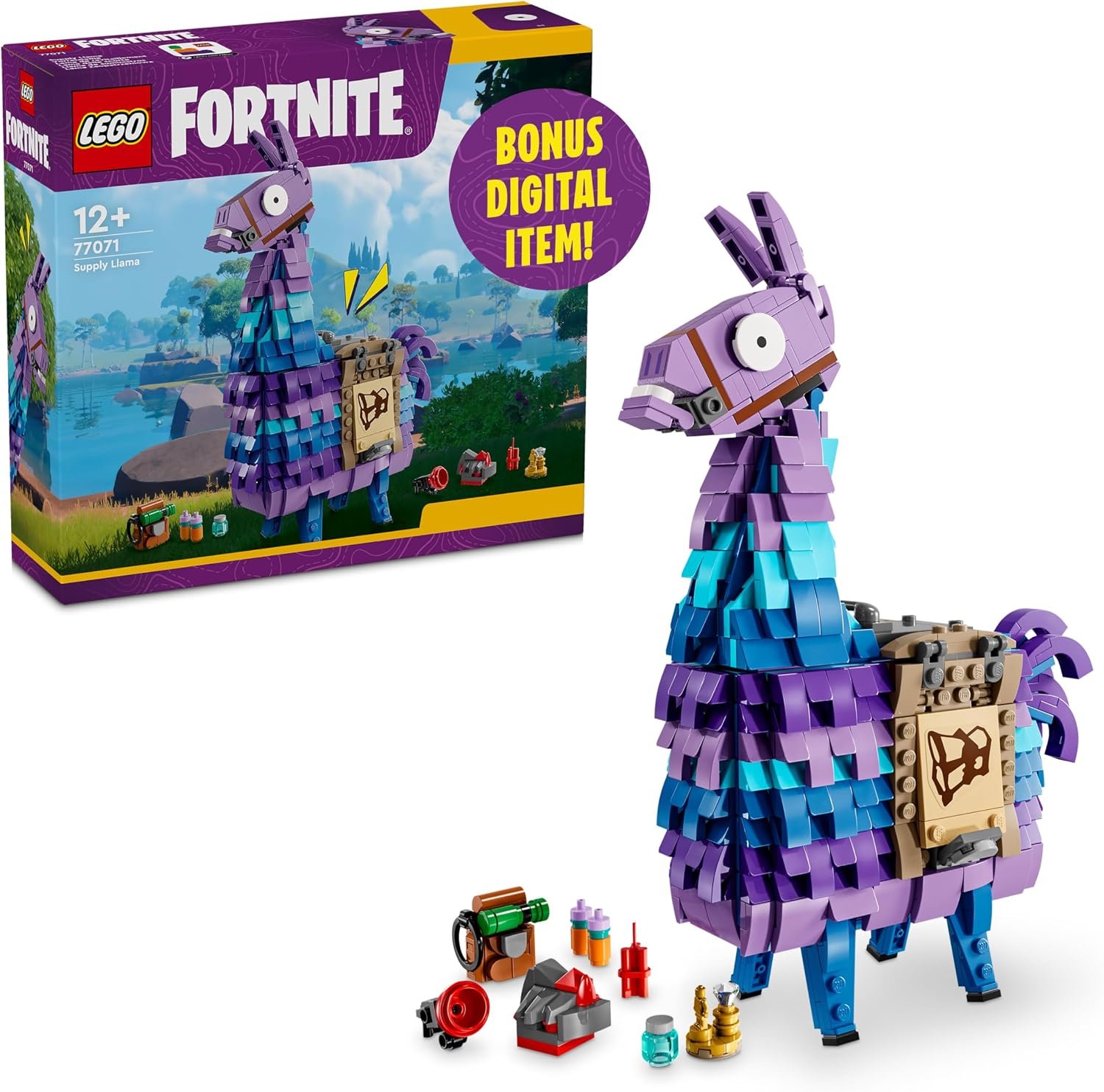 LEGO Fortnite Supply Llama Building Set – Kids Toy for Gamers, Ages 12+ – Display Model, Collectible Fortnite Toy – Gift for Boys & Girls – 77071