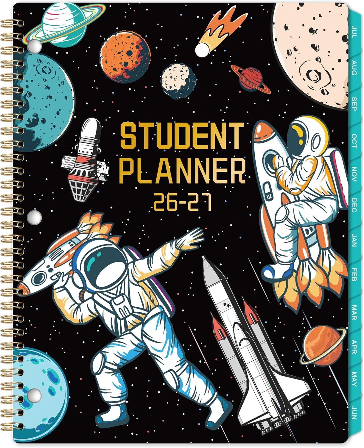 Student Planner 2026-2027 – Academic Planner 2026-2027 with Stickers, July 2026- June 2027, 9″ X 11″, Planner Weekly and Monthly, 3-Hole Punched Academic Calendar