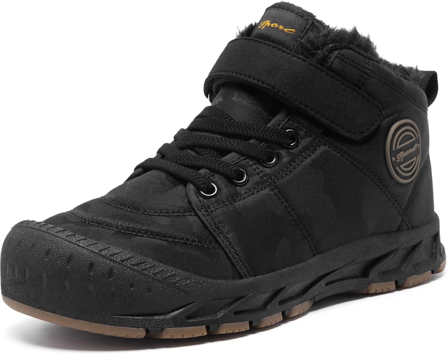 Boys Girls Snow Boots Winter Slip On Warm Fur Lined Shoes Lightweight Water-Resistant Cold Weather Boot (Little Kid/Big Kid)