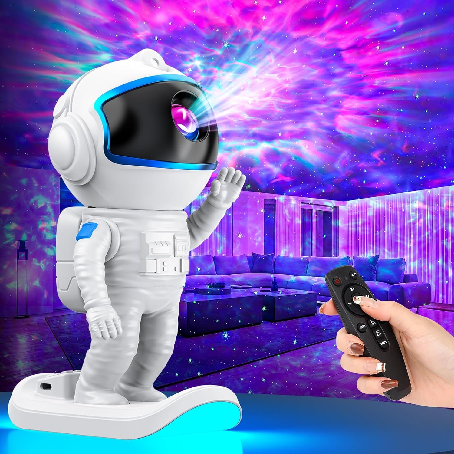 Astronaut Galaxy Projector Star Night Light for Kids Bedroom | Galaxy Light Projector with Timer Remote, Teen Girls Gifts Trendy Stuff for Boys Adults Christmas Birthday Room Decor