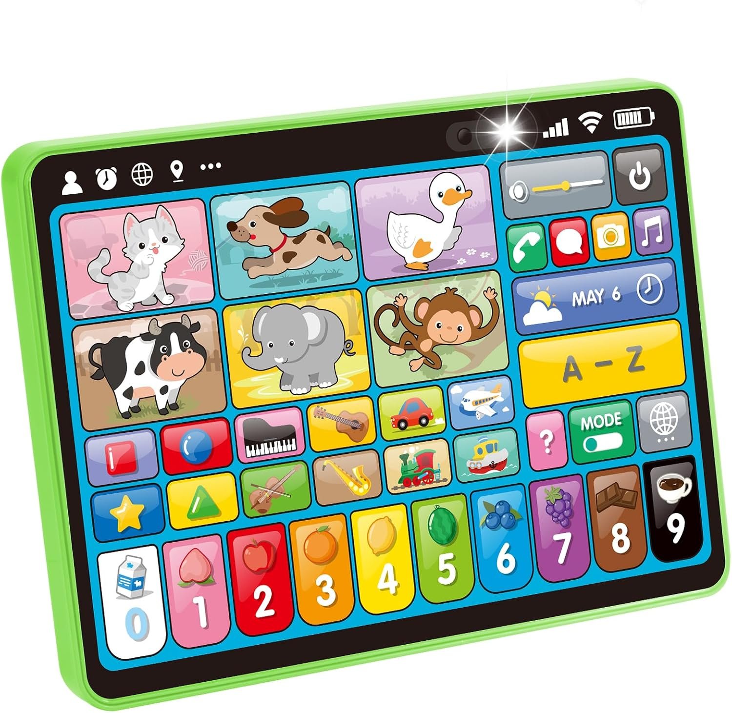 hahaland 5-Language Learning Tablet Toy for Toddler 1-3 with Speech Therapy | New Version Educational Toys with Sounds & Music, Montessori Early Development Birthday Gifts for Boys Girls Baby Ages 1 2 3