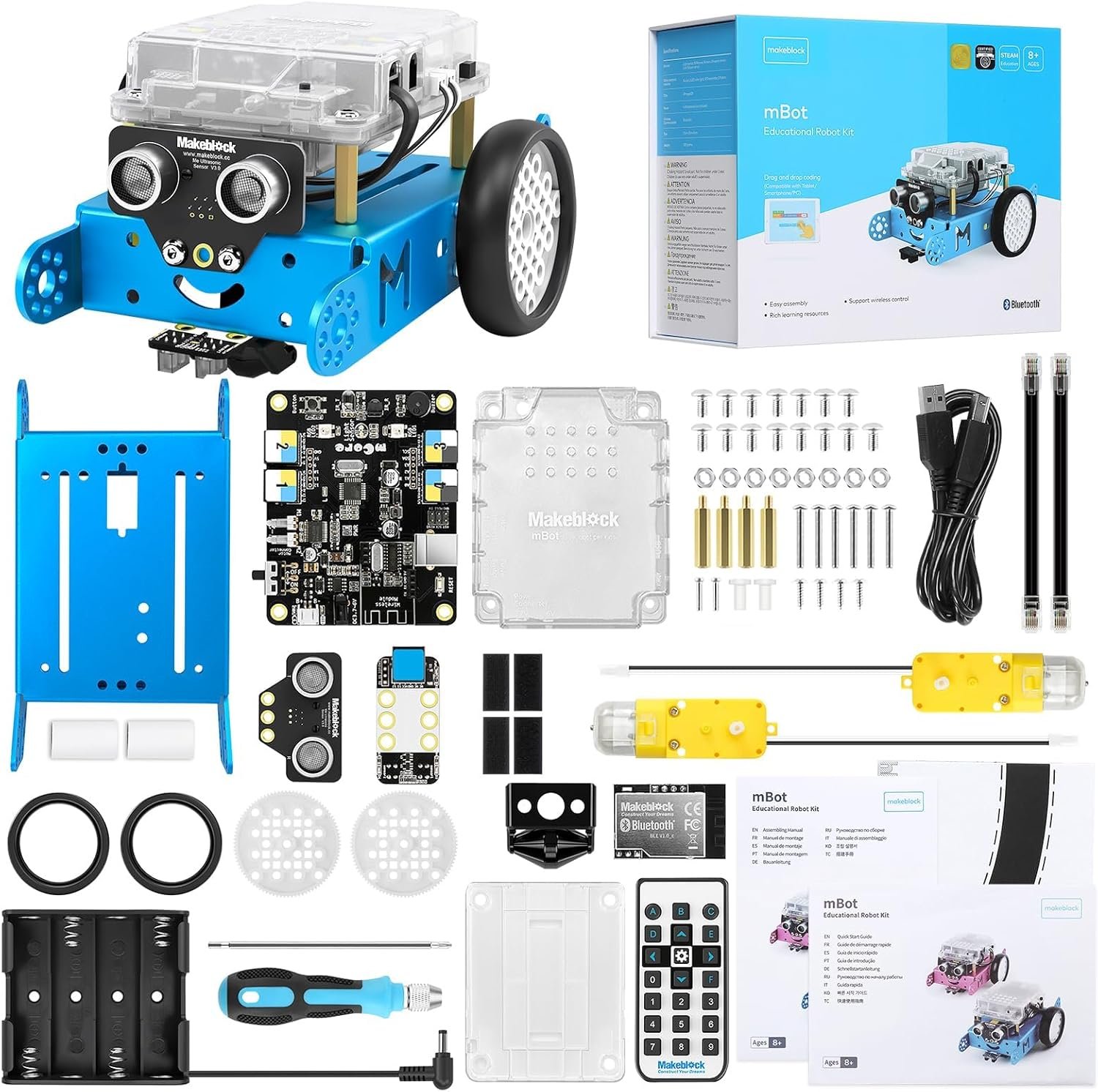 Makeblock mBot STEM Coding Toys Robotics for Kids Ages 8-12 | Learn to Code with Scratch & Arduino, STEM Robot Kits & Toys, Great Educational Building Robot Gift for Boys Girls 8+