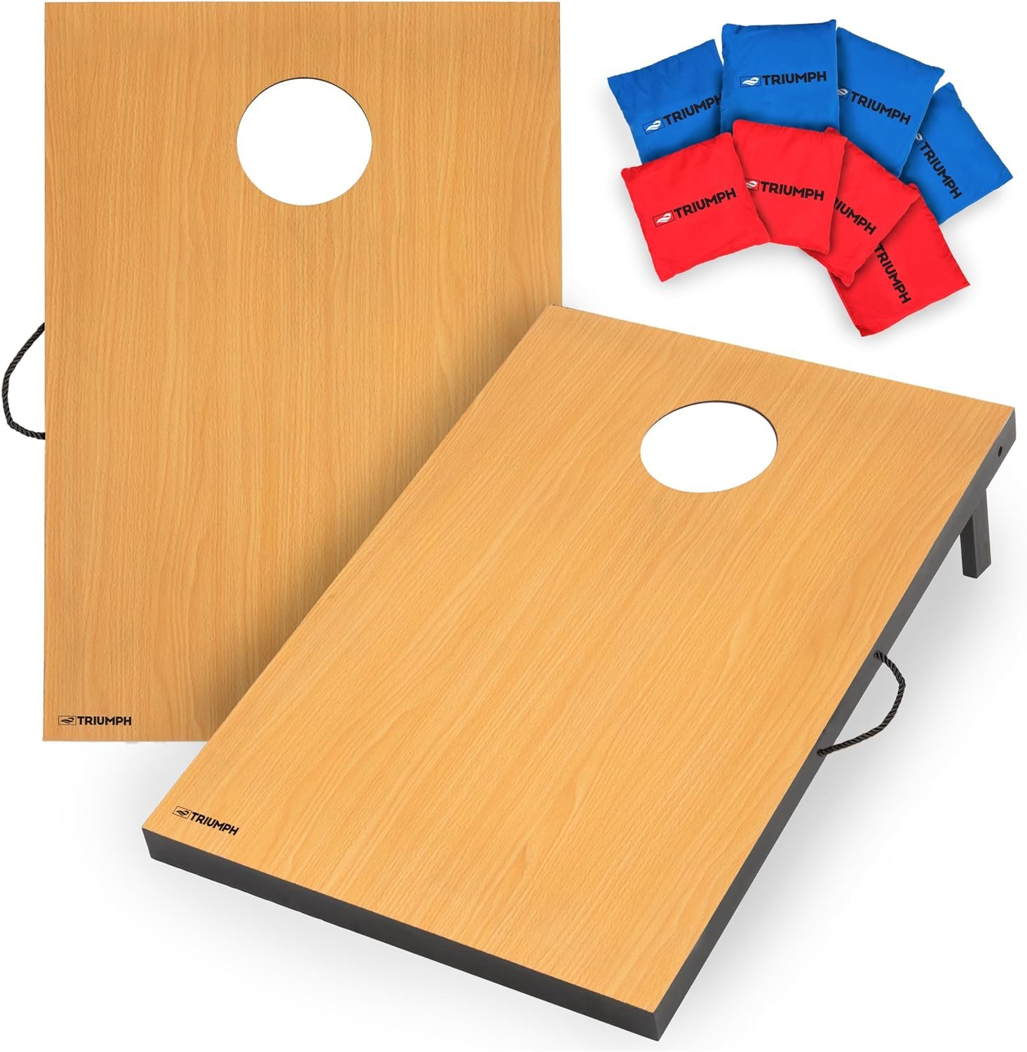 Triumph Tournament 2′ x 3′ Cornhole Set with 8 All-Weather Bean Bags – Durable Tailgate Game Boards for Backyard BBQs, Camping, Family Activities, and Outdoor Summer Party Fun