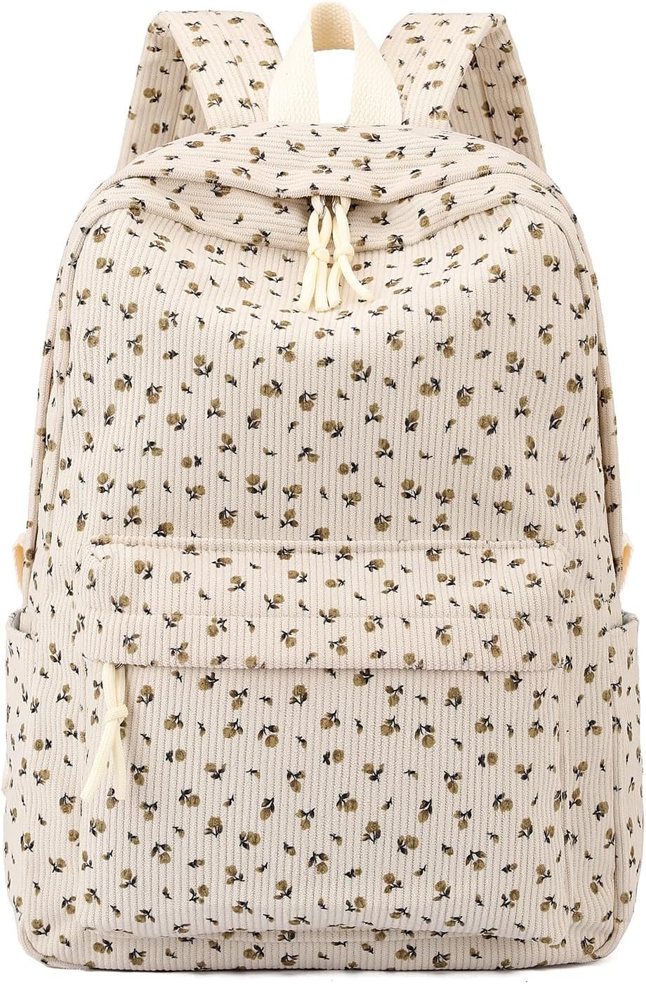 Tanweibago Corduroy Backpack for Girls Boys, 16 Inch School Bag | Elementary Primary Preschool Travel Daypack, Lightweight Corduroy Bookbag, Casual Backpack for Kids