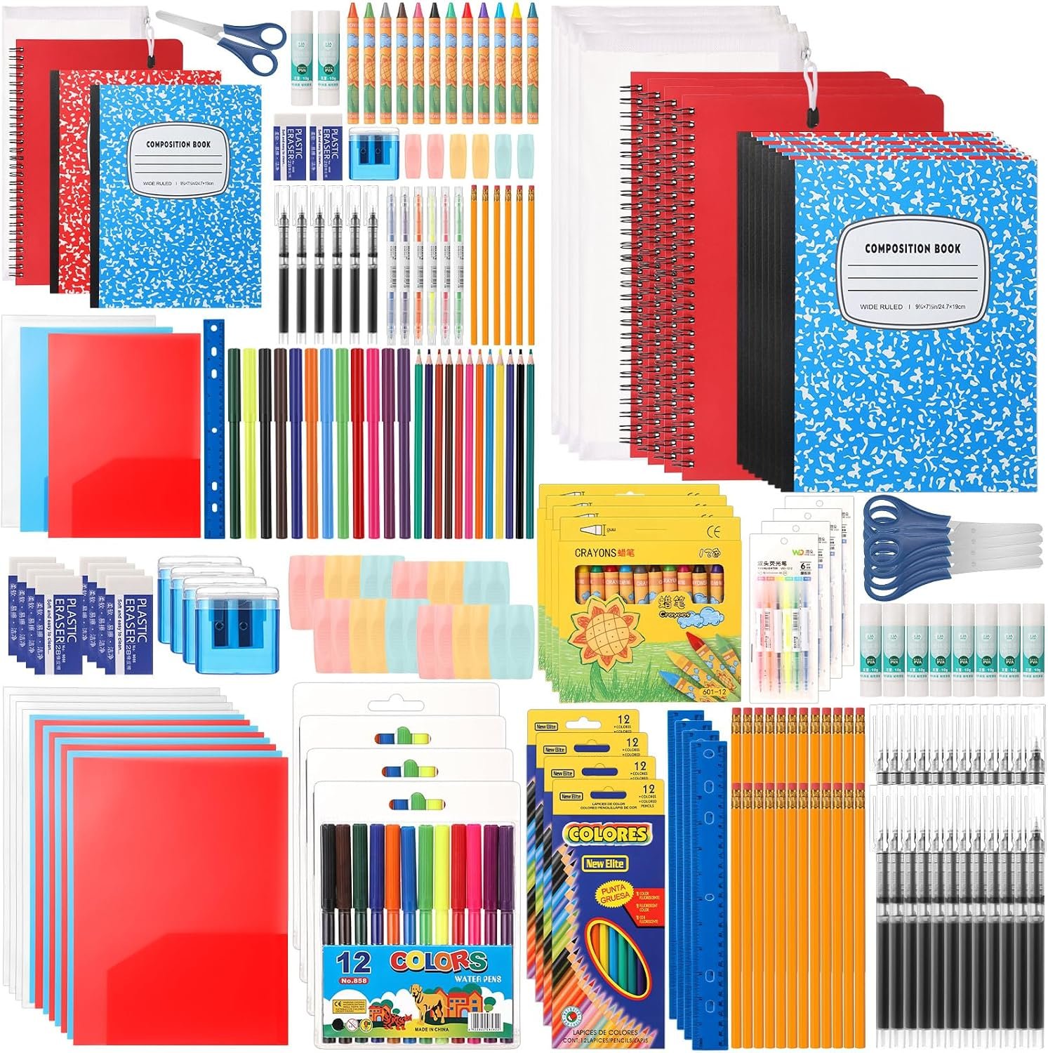 Gilprop 4 Set 2026 School Supplies Kit, 47 Pcs Prefilled School Gift Set