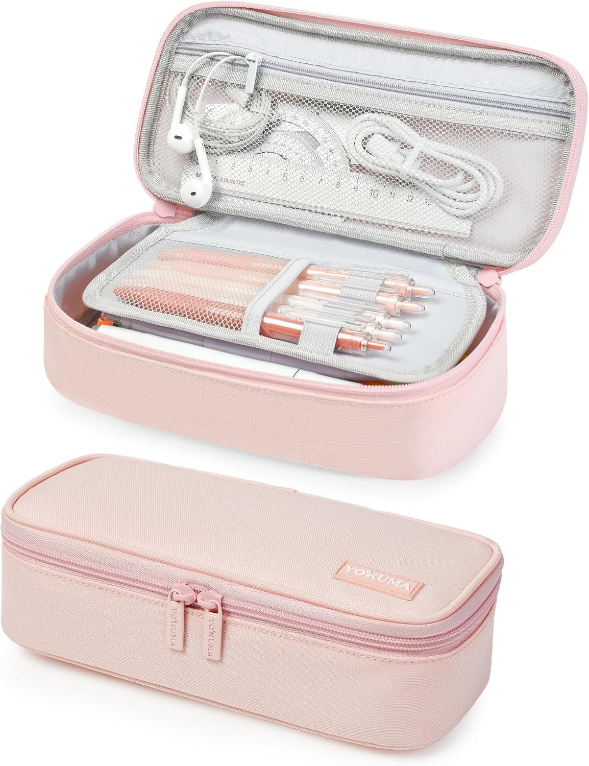 YOKUMA Pencil Case Big Capacity Pencil Pouch Bag Box for Girls Boys Gift | Durable Zipper With Handle, Aesthetic Pen Case for Kids Teens Students College Adults Office, Back to School Supplies Gift
