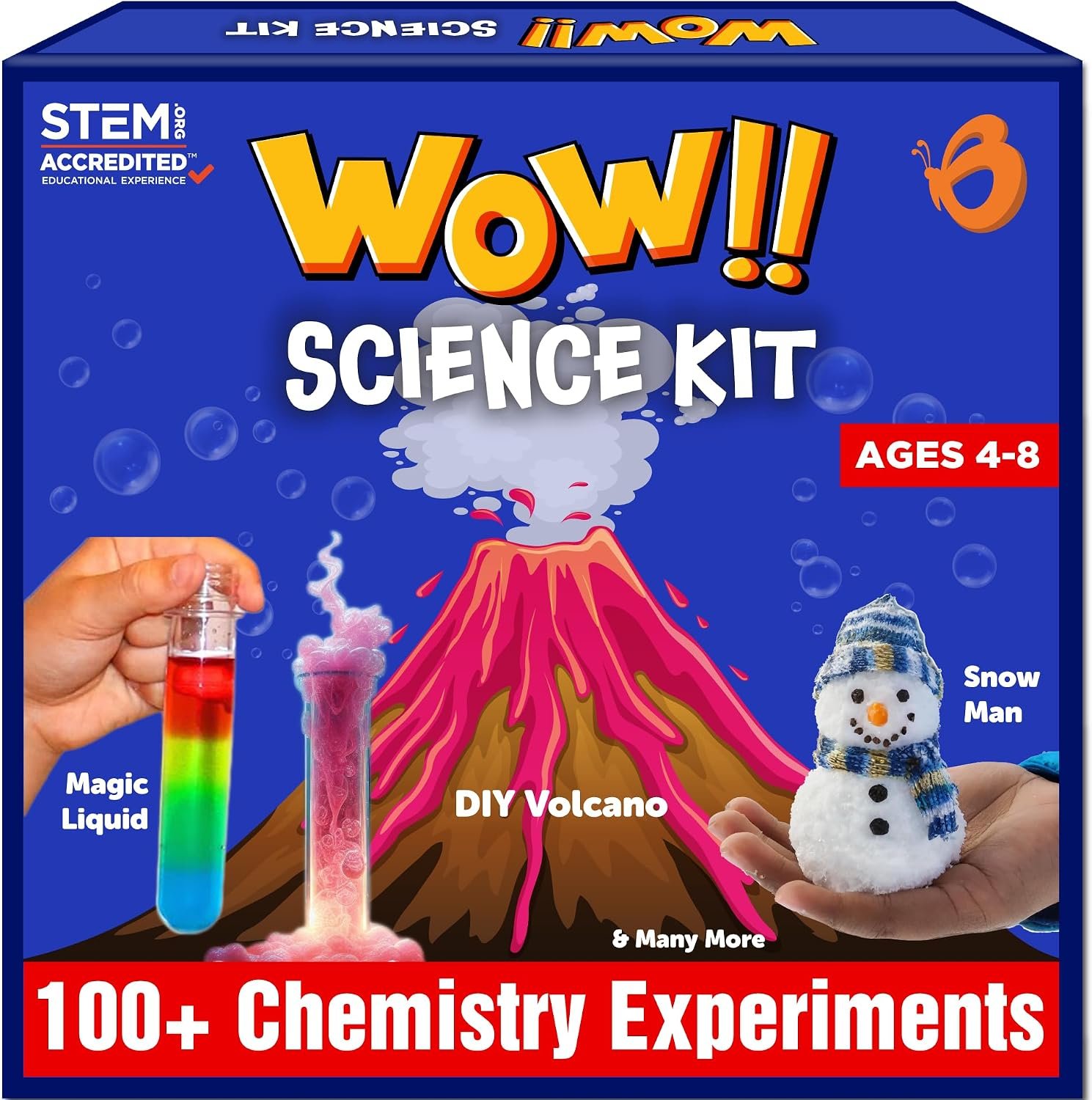 Butterfly EduFields 100+ Science Kits for Kids Age 5-7 | Birthday Gifts for 4 5 6 7 8 Year Old Boys & Girls | DIY Chemistry Experiments kit | Learning and Educational Projects