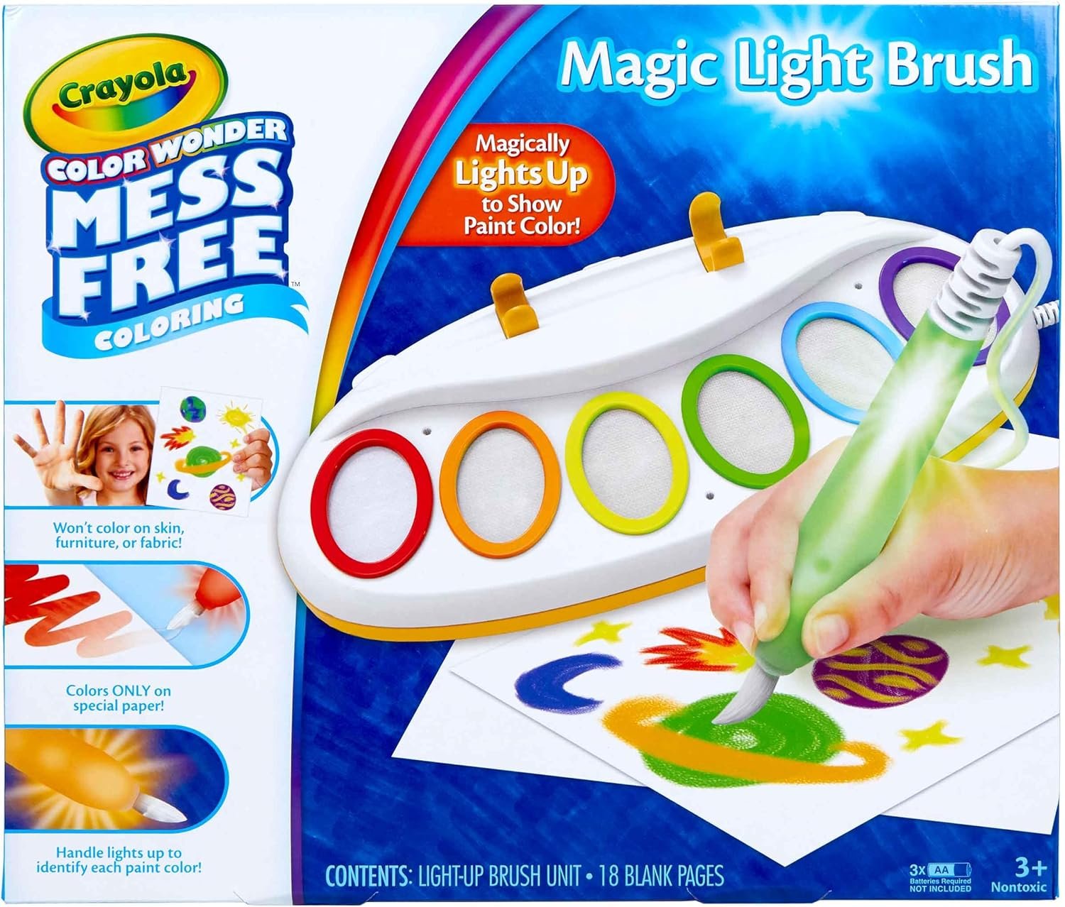 Crayola Color Wonder Magic Light Brush, Mess Free Painting for Kids, Age 3+ | Toddler Paint Set, Learning Art Toys, Birthday, Holiday Gifts for Girls & Boys, Arts & Crafts, Kids Activities