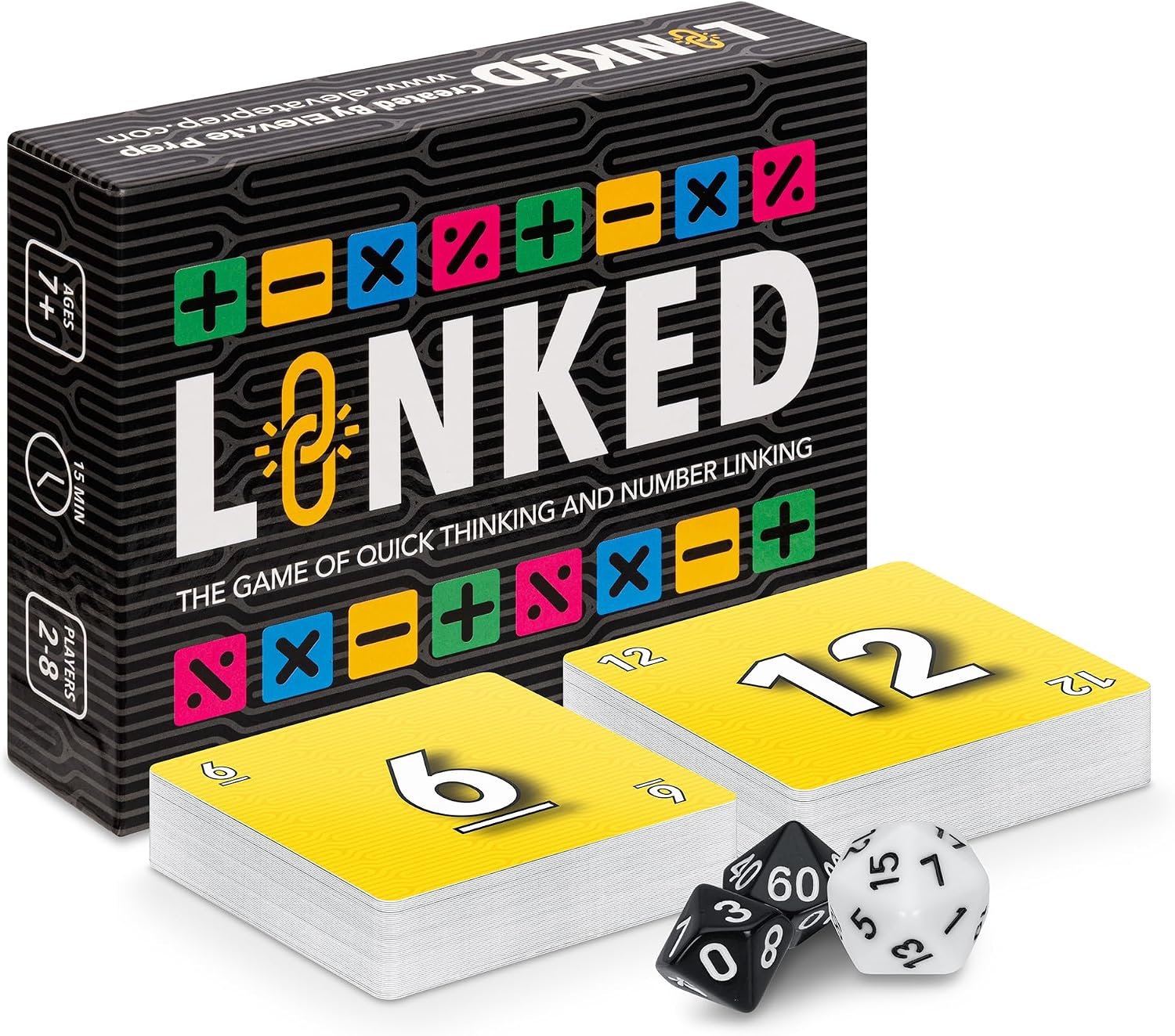 Elevate Prep Linked Math Game | The Game of Quick Thinking and Number Linking | Fun and Engaging Math Activity for Kids Ages 7+ | Practice Addition, Subtraction, Multiplication, and Division