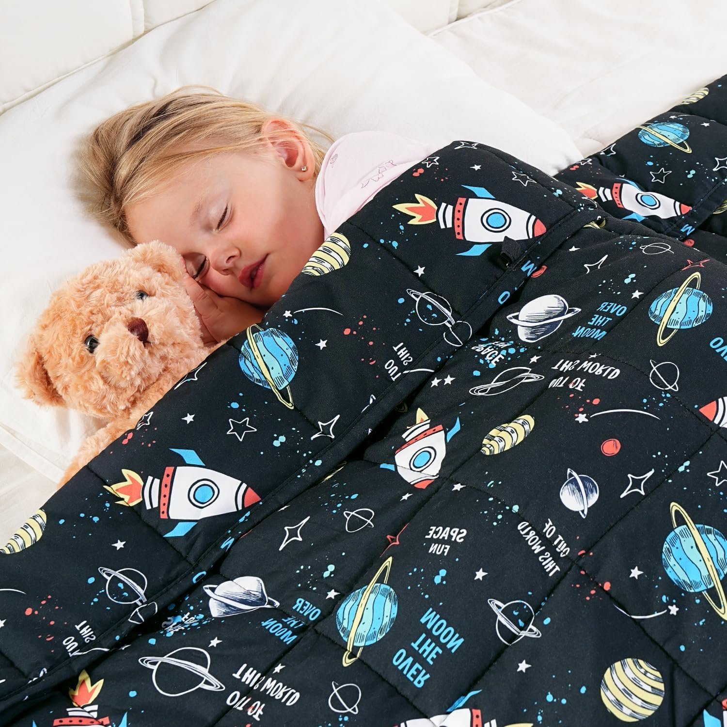 Cooling Weighted Blanket 5 Pounds, Breathable Heavy Blankets, 36″x48″ | Soft, Breathable & OEKO-TEX Certified; Gentle Hug-Like Comfort; 7-Layer for Even Weight Distribution; Machine Washable
