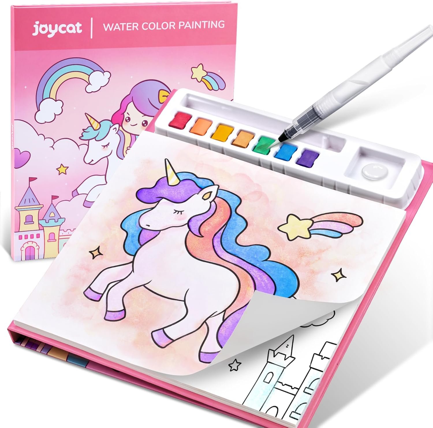 JoyCat Paint with Water Coloring Books for Toddlers (Magical Pony) | Watercolor Painting Set for Kids Ages 3-5 & 4-8, Arts & Crafts Drawing Activity Travel Toy, Birthday Gifts for Boys & Girls
