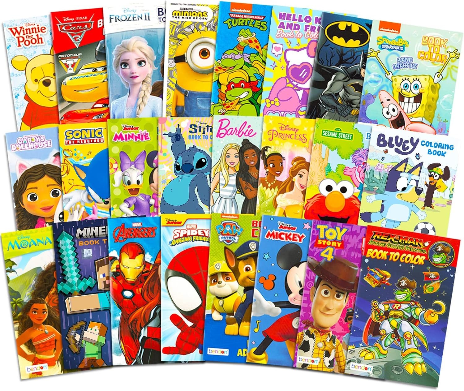 24 Mini Coloring Books for Kids 4-8 3-5 Bulk Small Activity Book Bundle | 5×8 Coloring Activity Books for Classroom Rewards, Prizes, Treasure Box, Party Favors – Disney, Nickelodeon, Marvel, More