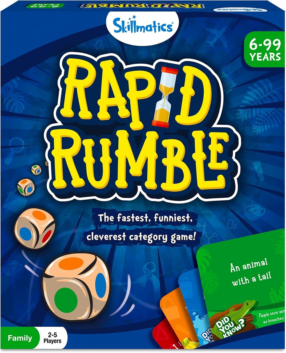 Skillmatics Rapid Rumble – Fast-Paced Board Game for Kids, Teens & Adults | Quick Thinking Category Game, Fun for Family Game Night & Educational Toy, Gift for Boys & Girls Ages 6, 7, 8, 9 & Up