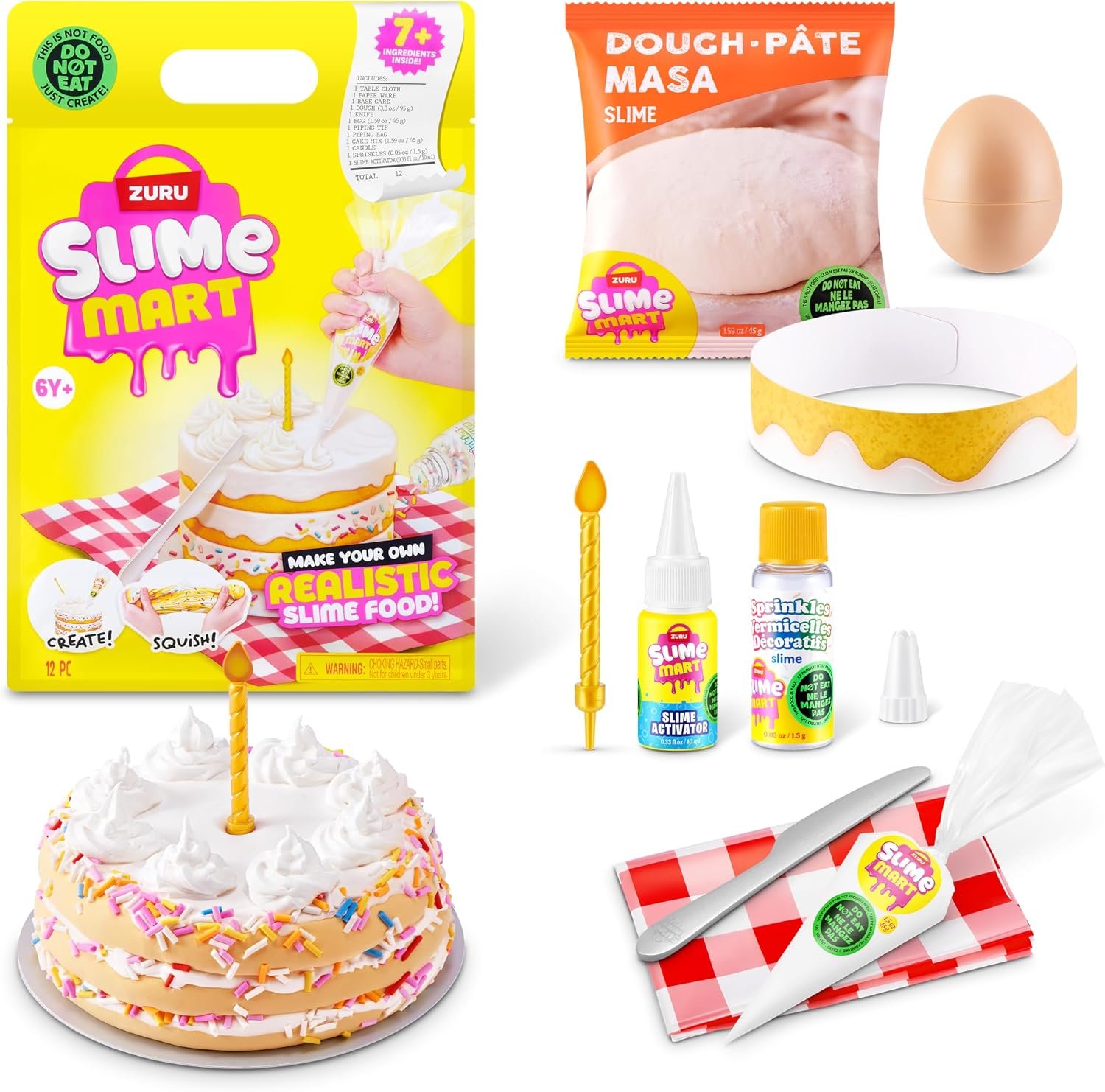 Slime Mart Shopping Bag Birthday Cake by ZURU | Mix, mold & decorate realistic food slime; satisfying squishy, stretchy sensory play; viral SlimeTok foodie fun; collectible