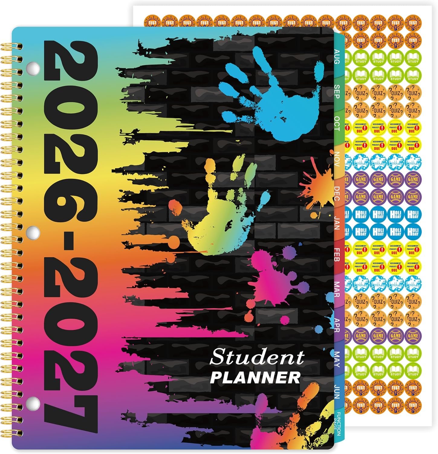 Student Planner 2026-2027 – 2026-2027 School Planner | August 2026 – June 2027, 9” x 11”, Weekly Lesson Planner with 3-Hole Punched, Stickers, Tabs, School Planner for Students